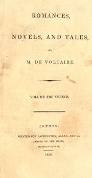 Cover of: Romances, novels, and tales, Voltaire.
