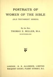 Cover of: Portraits of women of the Bible: Old Testament series