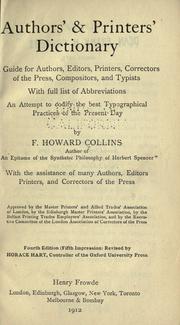 Authors' & printers' dictionary