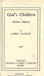 Cover of: God's children by James Allman