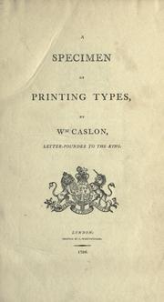Cover of: A specimen of cast ornaments by William Caslon
