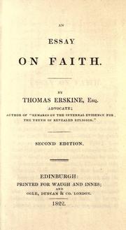 Cover of: An essay on faith by Thomas Erskine, Thomas Erskine