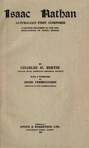 Cover of: Isaac Nathan by Charles H. Bertie
