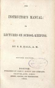 Cover of: The instructor's manual by Hall, S. R.