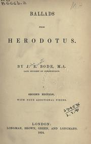 Cover of: Ballads from Herodotus