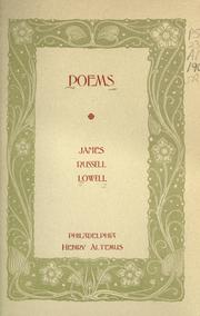 Cover of: Poems by James Russell Lowell