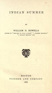 Cover of: Indian summer by William Dean Howells