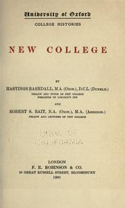 Cover of: New college by Hastings Rashdall