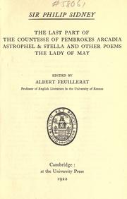Cover of: The last part of the Countesse of Pembrokes Arcadia by Sir Philip Sidney