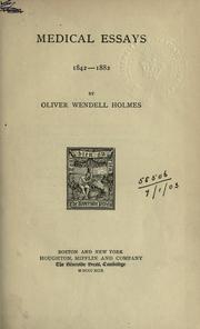 Cover of: Writings. by Oliver Wendell Holmes, Sr., Oliver Wendell Holmes, Sr.