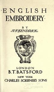 Cover of: English embroidery by Albert Frank Kendrick
