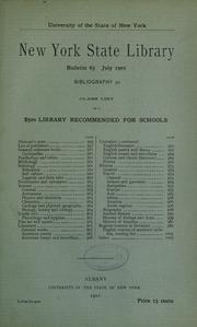 Cover of: Class list of a $500 library recommended for schools ...