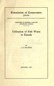 Cover of: Utilization of fish waste in Canada.