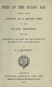 Cover of: Peru in the guano age by A. J. Duffield