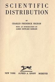 Scientific distribution by Higham, Charles Frederick Sir