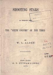 Cover of: Shooting stars as observed from the "sixth column" of the Times