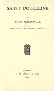 Cover of: Saint Douceline by Anne Macdonell