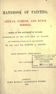 Cover of: Handbook of painting.  German, Flemish, and Dutch schools.