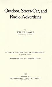 Cover of: Outdoor, street-car, and radio advertising