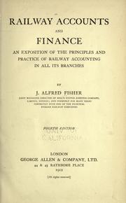 Cover of: Railway accounts and finance by Joseph Alfred Fisher