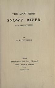 Cover of: The man from Snowy river and other verses. by Banjo Paterson