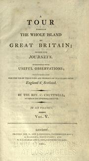 Cover of: A tour through the whole island of Great Britain by Clement Cruttwell