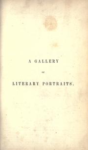 Cover of: Sketches of modern literature, and eminent literary men: being a gallery of literary portraits.  Reprinted entire from the London ed.