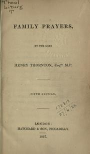 Cover of: Family prayers. by Henry Thornton