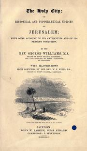 The Holy city by Williams, George