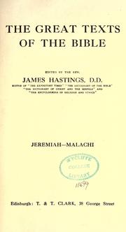 Cover of: The great texts of the Bible by James Hastings