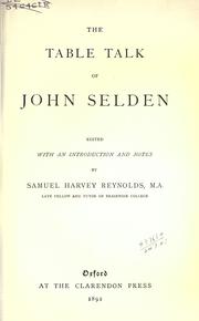 Cover of: Table talk. by John Selden