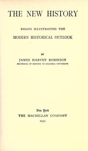 Cover of: The new history by James Harvey Robinson