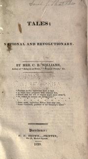 Cover of: Tales, national and Revolutionary / by Mrs. C.R. Williams.