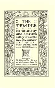 Cover of: The temple by Alfred Edersheim