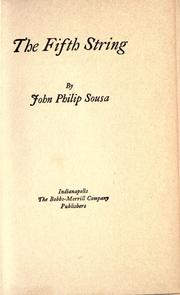 Cover of: The fifth string by John Philip Sousa
