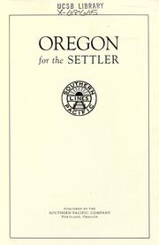 Oregon for the settler by Pacific Mail Steamship Company.