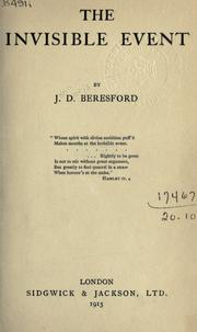 Cover of: The invisible event. by J. D. Beresford