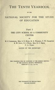 Cover of: The city school as a community center