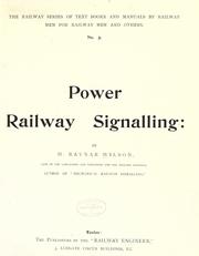 Cover of: Power railway signalling: by H. Raynar Wilson.