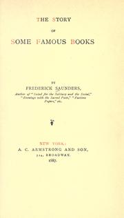 Cover of: The story of some famous books