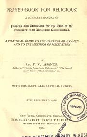 Cover of: Prayer-book for religious by Lasance, Francis Xavier