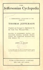 Cover of: The Jeffersonian cyclopedia by Thomas Jefferson