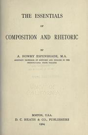 Cover of: essentials of composition and rhetoric