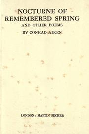 Cover of: Nocturne of remembered spring: and other poems