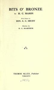 Cover of: Bits o' bronze.: With pref. by E.C. Drury.  Sketches by D.C. McArthur.