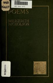 Cover of: Poems. by Meredith Nicholson