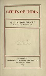 Cities of India by Sir George William Forrest