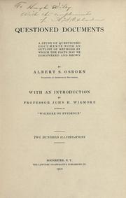 Cover of: Questioned documents by Albert Sherman Osborn