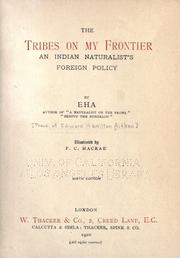 Cover of: The tribes on my frontier by Edward Hamilton Aitken