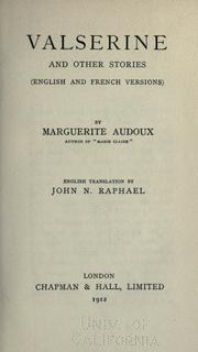 Cover of: Valserine by Marguerite Audoux